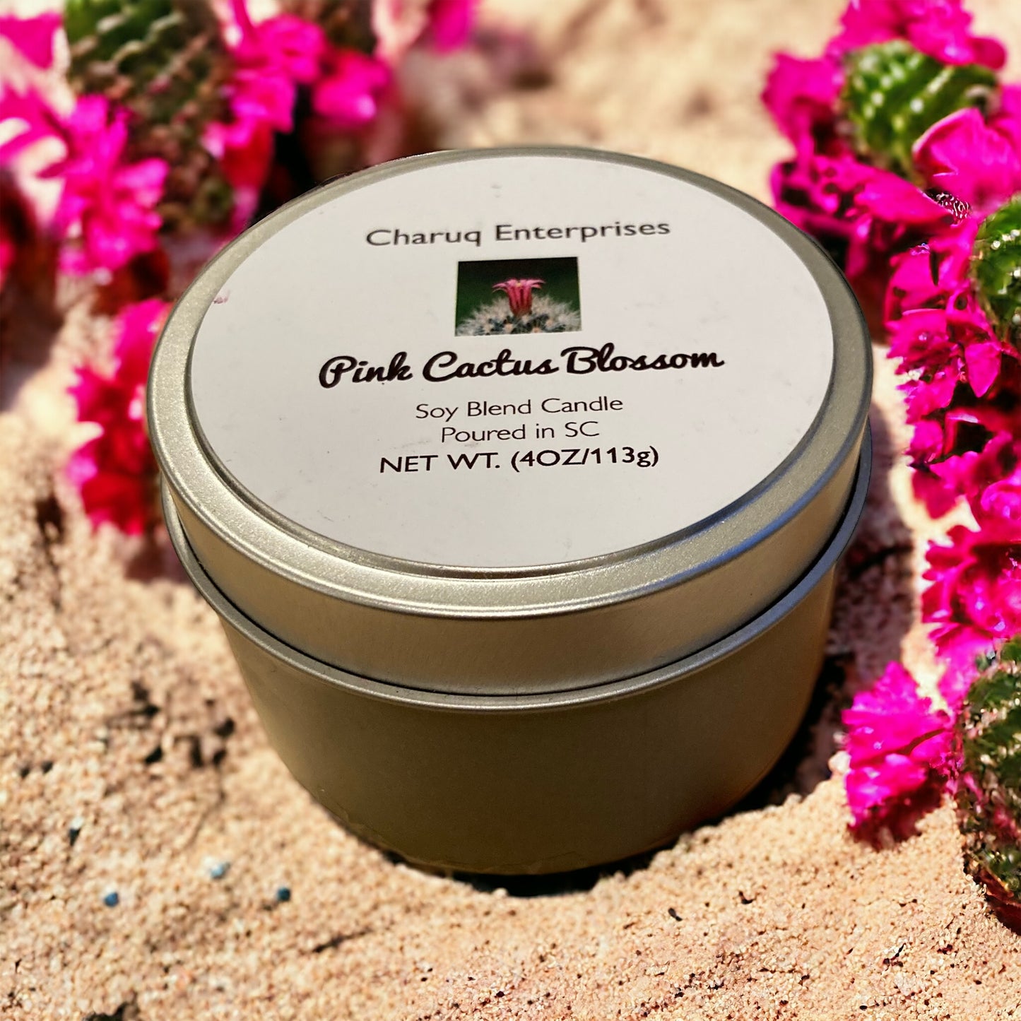 4oz Pink Cactus Blossom Candle