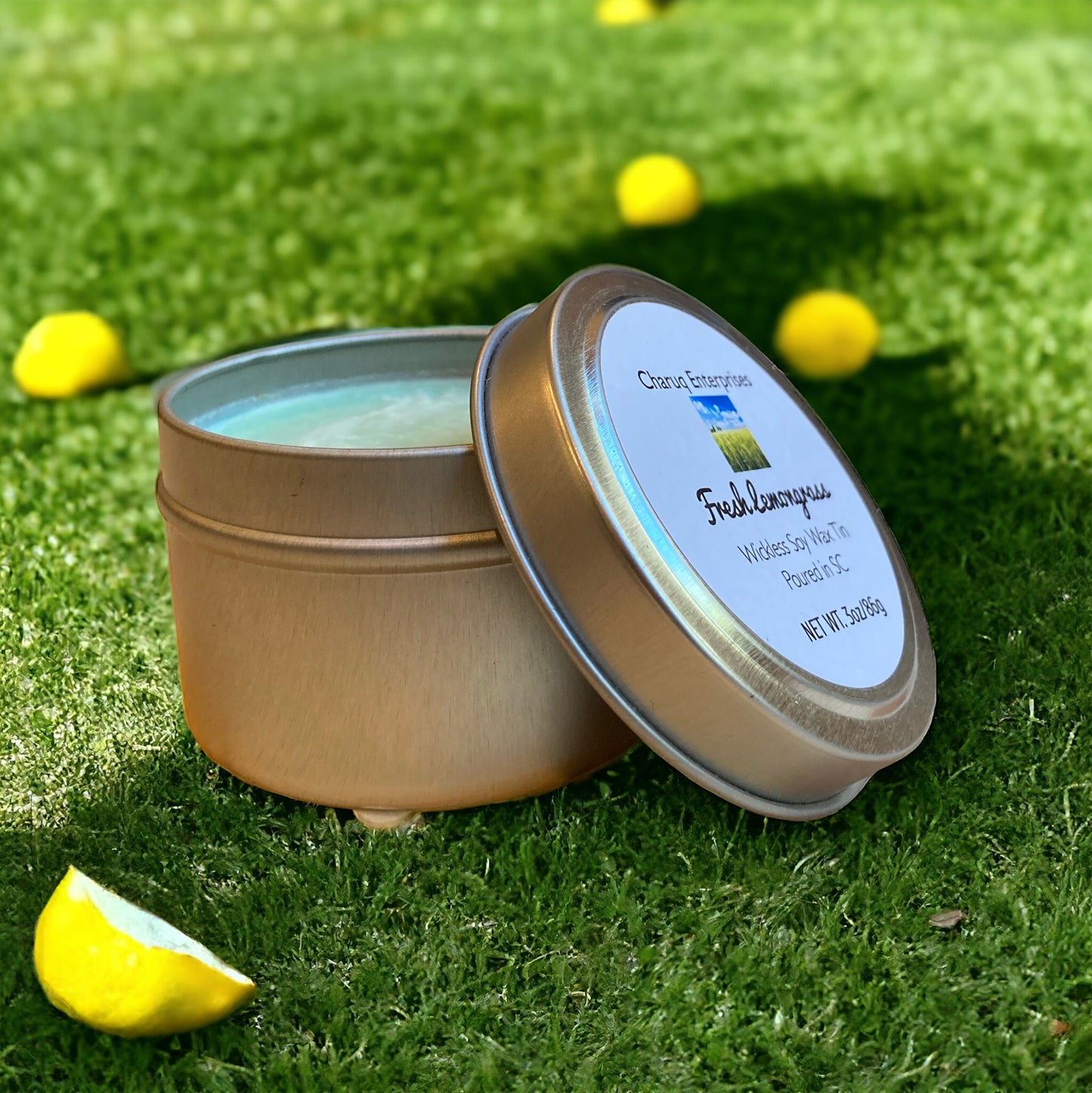 3oz Fresh Lemongrass Wickless Candle Tin