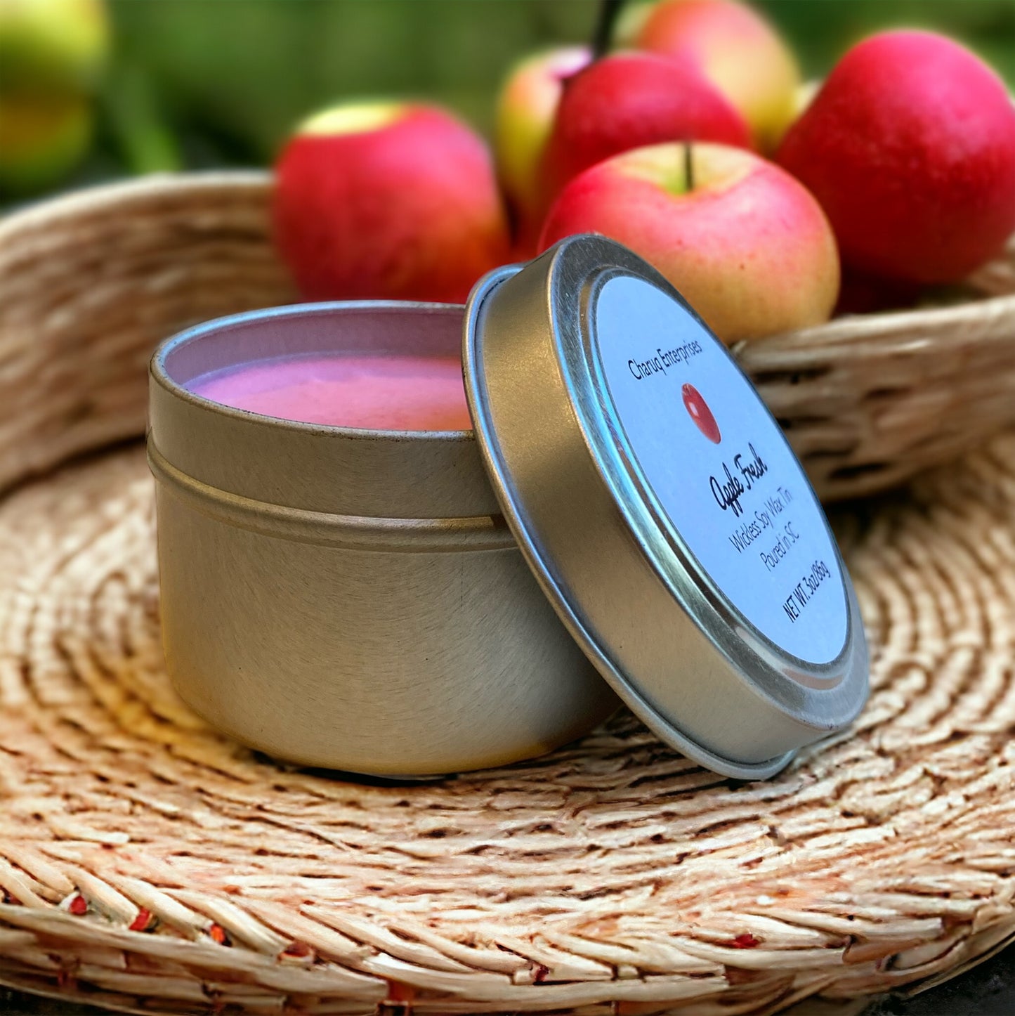 3oz Apple Fresh Wickless Candle Tin